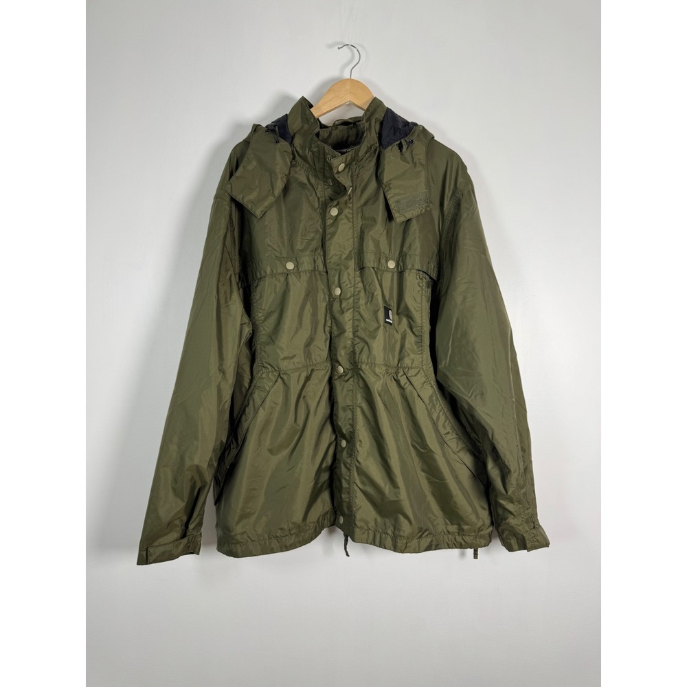Gorpcore Carhartt Men 2XL Rain Jacket Green Hooded Utility Windbreaker J305 ARG